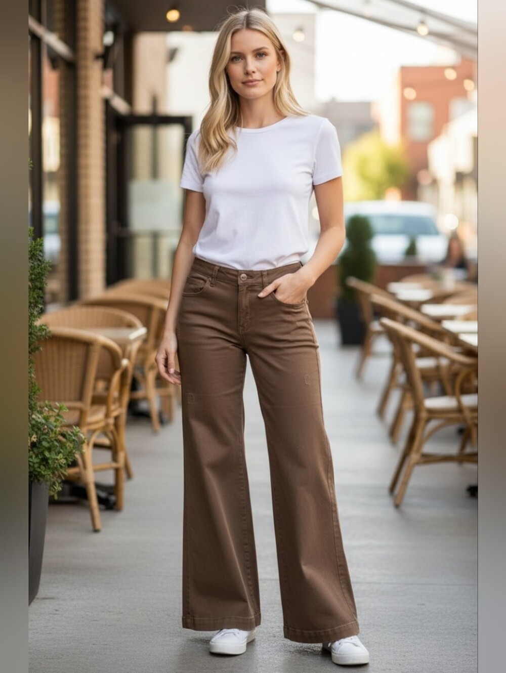 OLD NAVY low rise distressed khakis